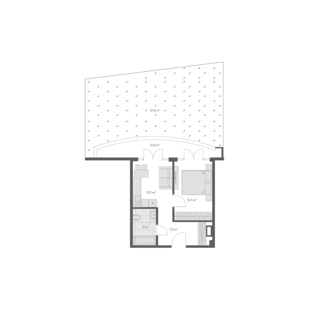 Two-room deluxe suite in