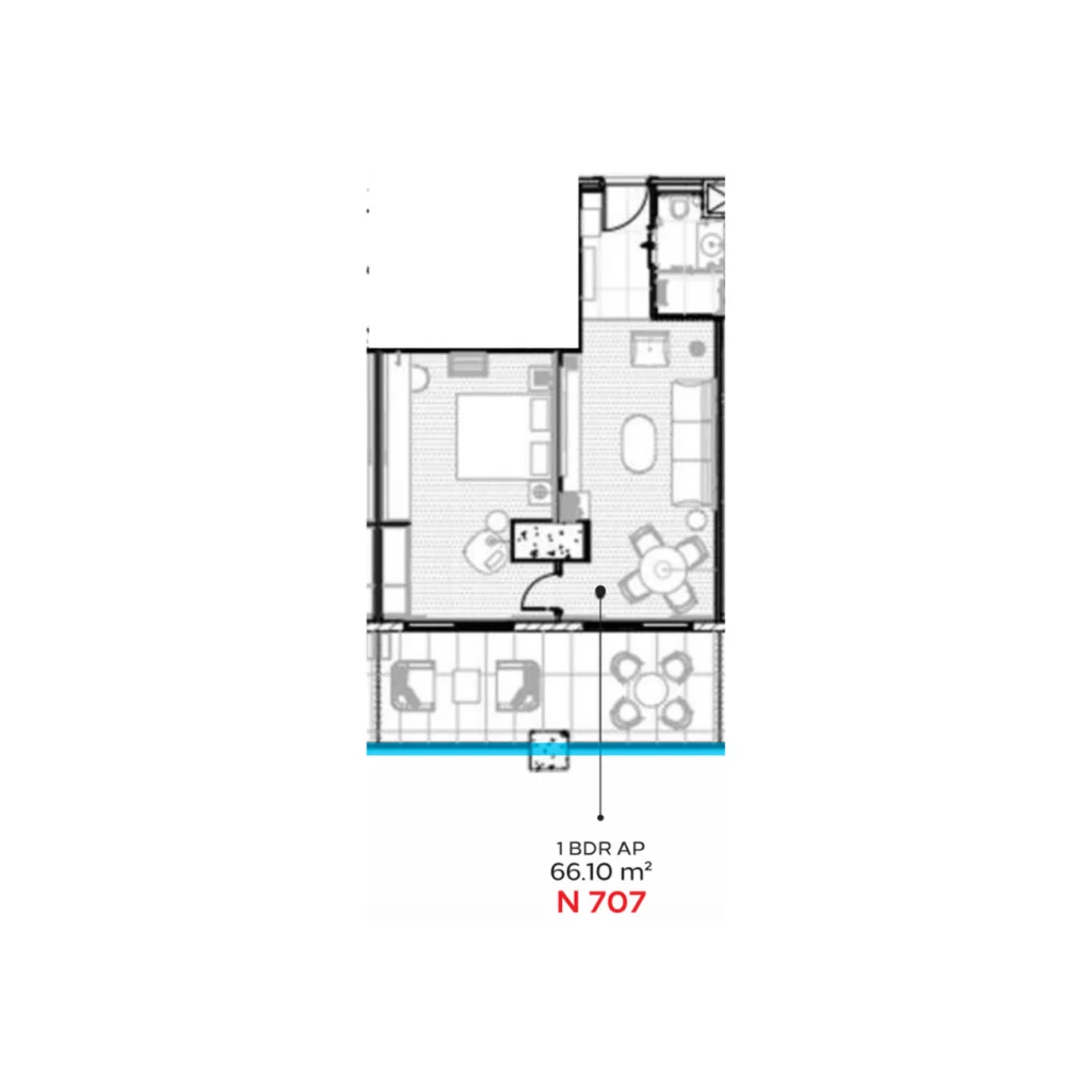 1-bedroom flat in