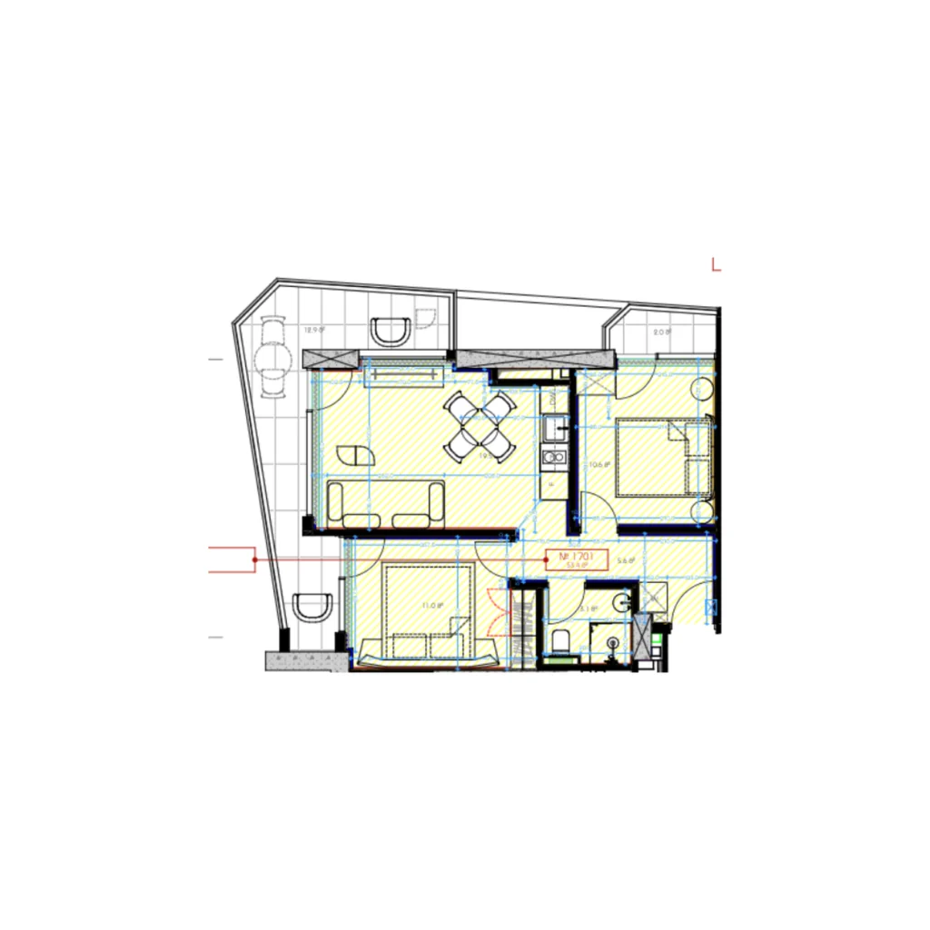 Spacious 2-room flat