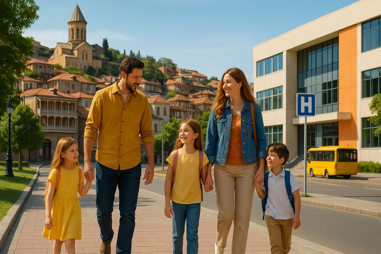 Ailenin Gürcistan'a taşınması: okullar, tıp, altyapı