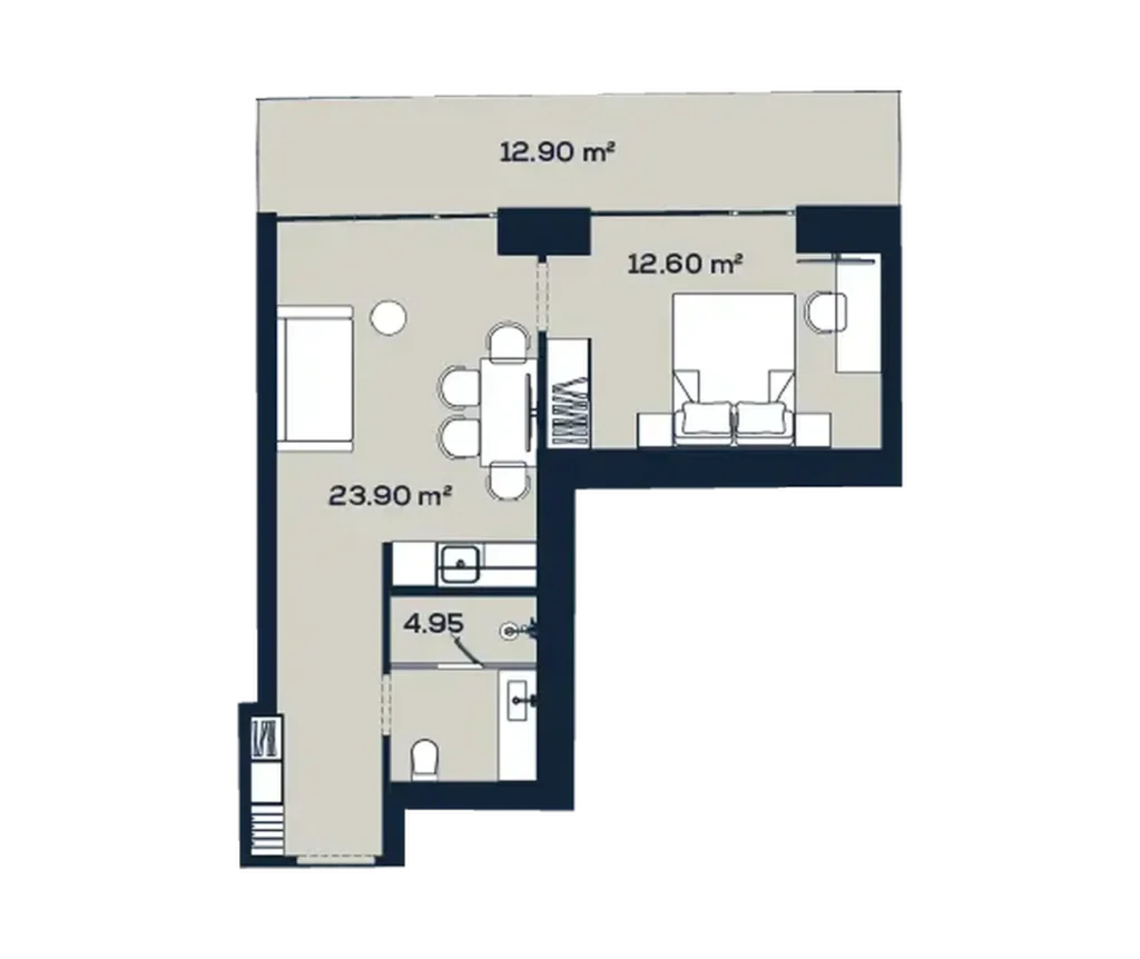 Rahat ve ferah daire 54.35 metrekare içinde