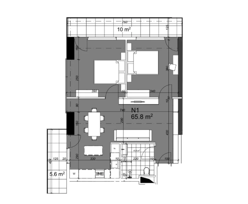 Appartement de 2 chambres à coucher de 81,40 m² dans NEXT Magnolia