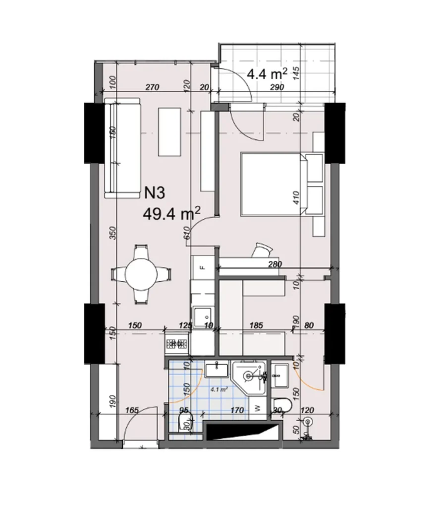 Appartement confortable avec chambre séparée à