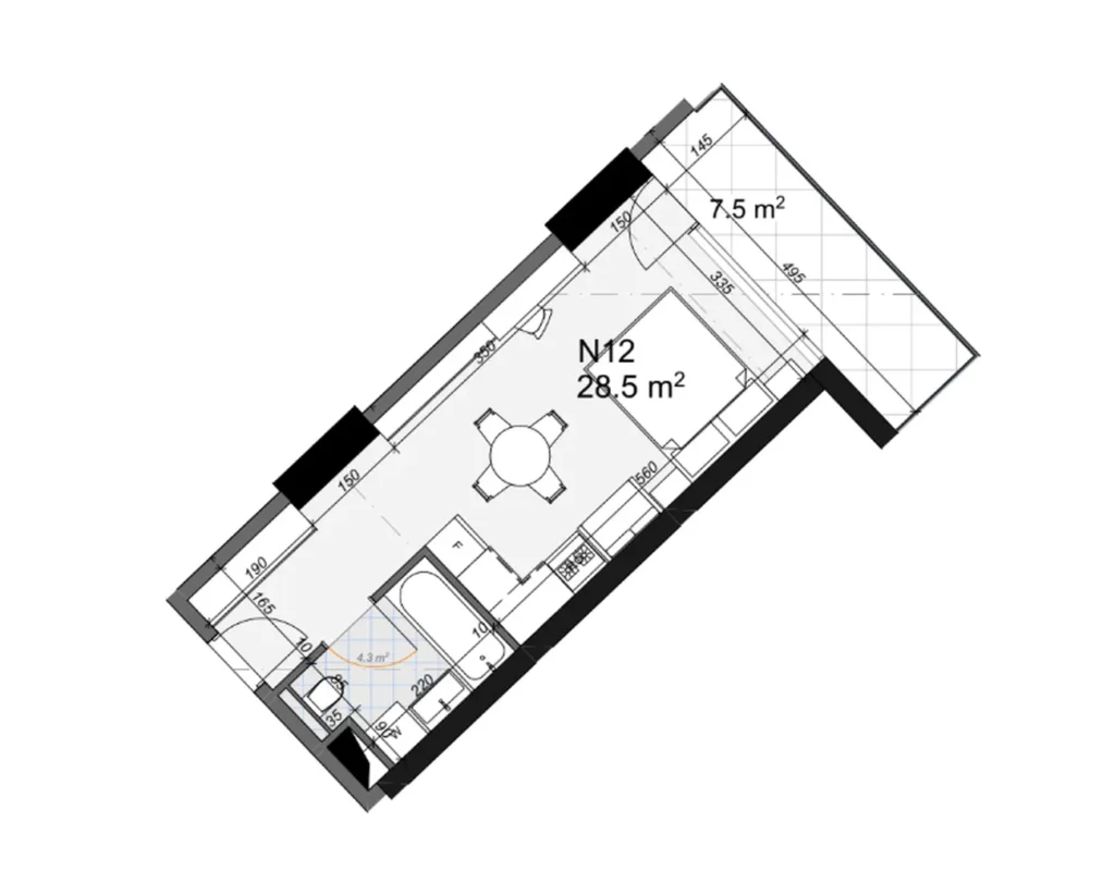 Studio confortable de 31,90 m² à