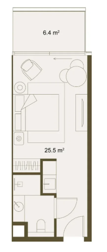 Studio confortable de 31,20 m² à