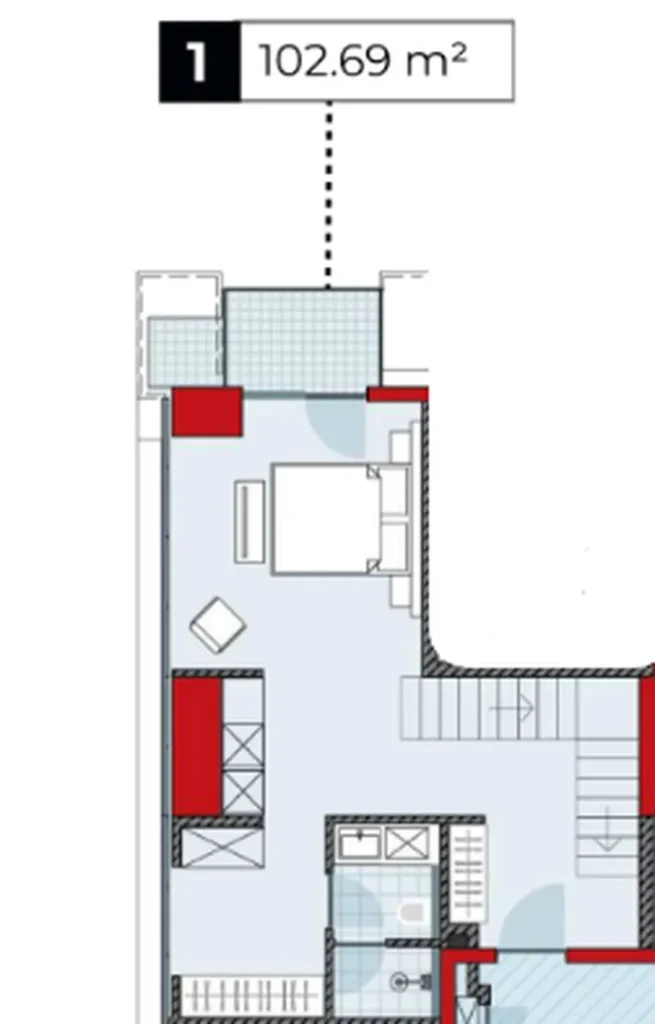Duplex face à la mer 102.69 m² à