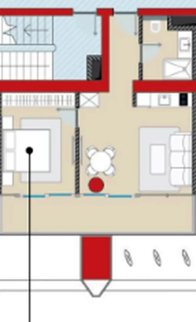 דירת חדר עם מרפסת 57.50 מ"ר ב