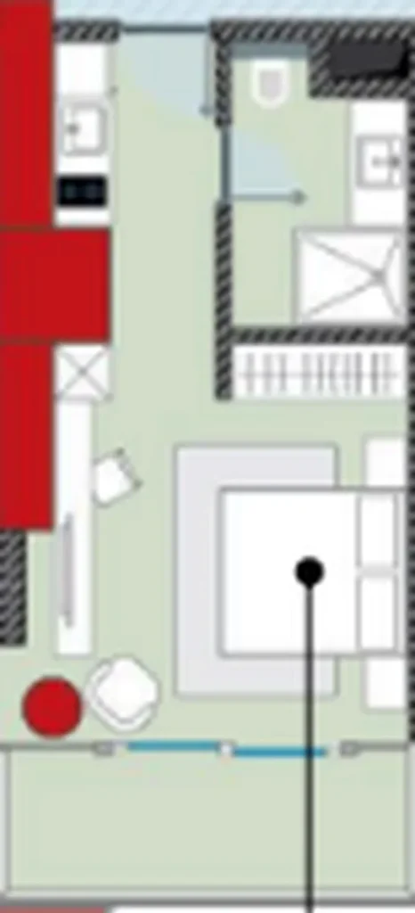 דירה עם נוף פנורמי 36.40 מ"ר ב