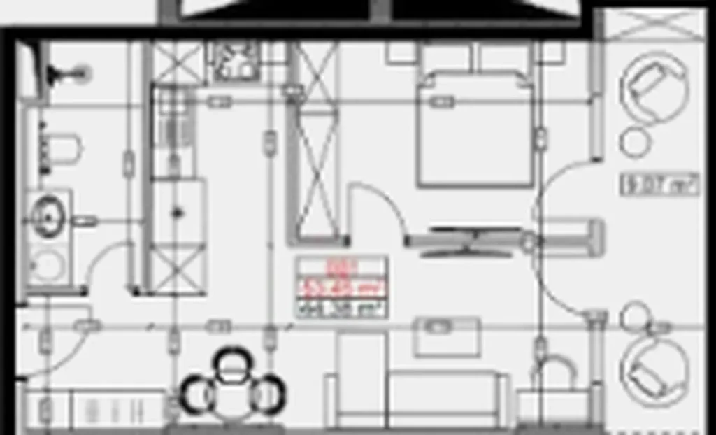 Studio de style de 53,45 m² à