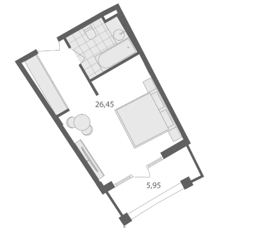 Studio confortable de 32,50 m² à