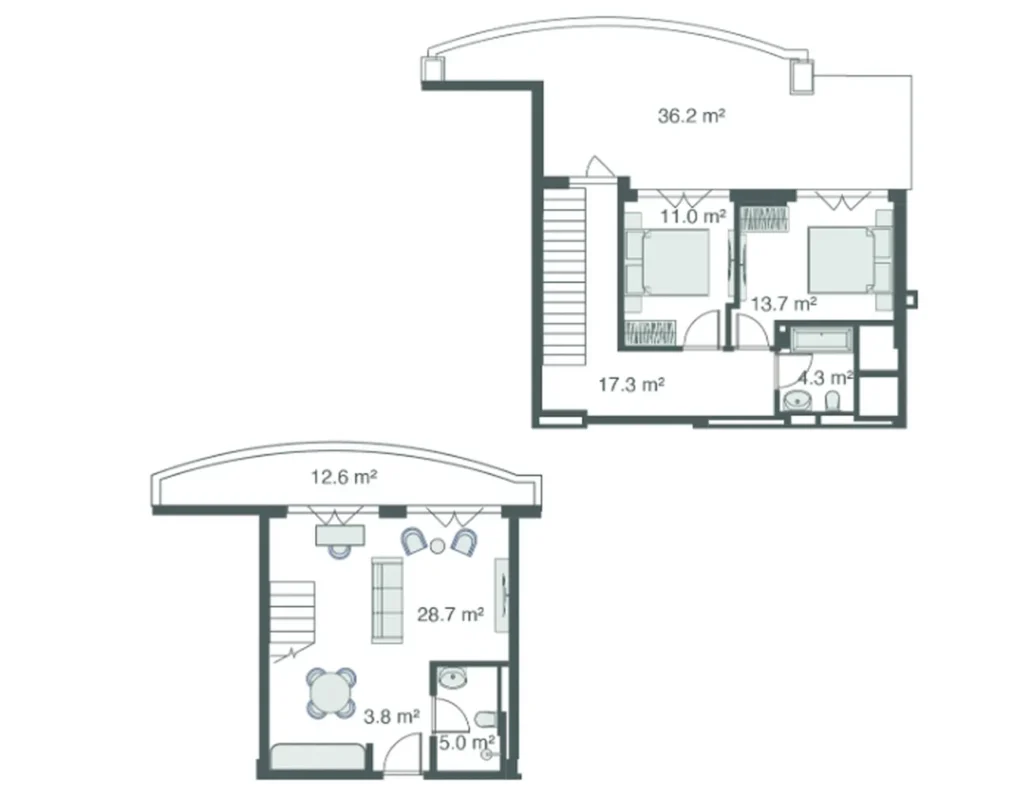Ático con terraza panorámica 132,60 m² en