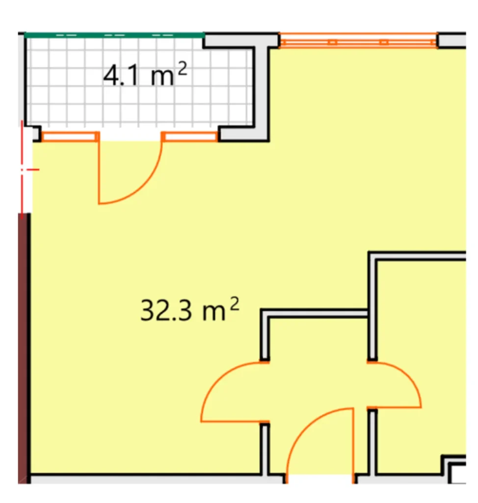 Modern Residence'de 36,40 m²'lik modern stüdyo