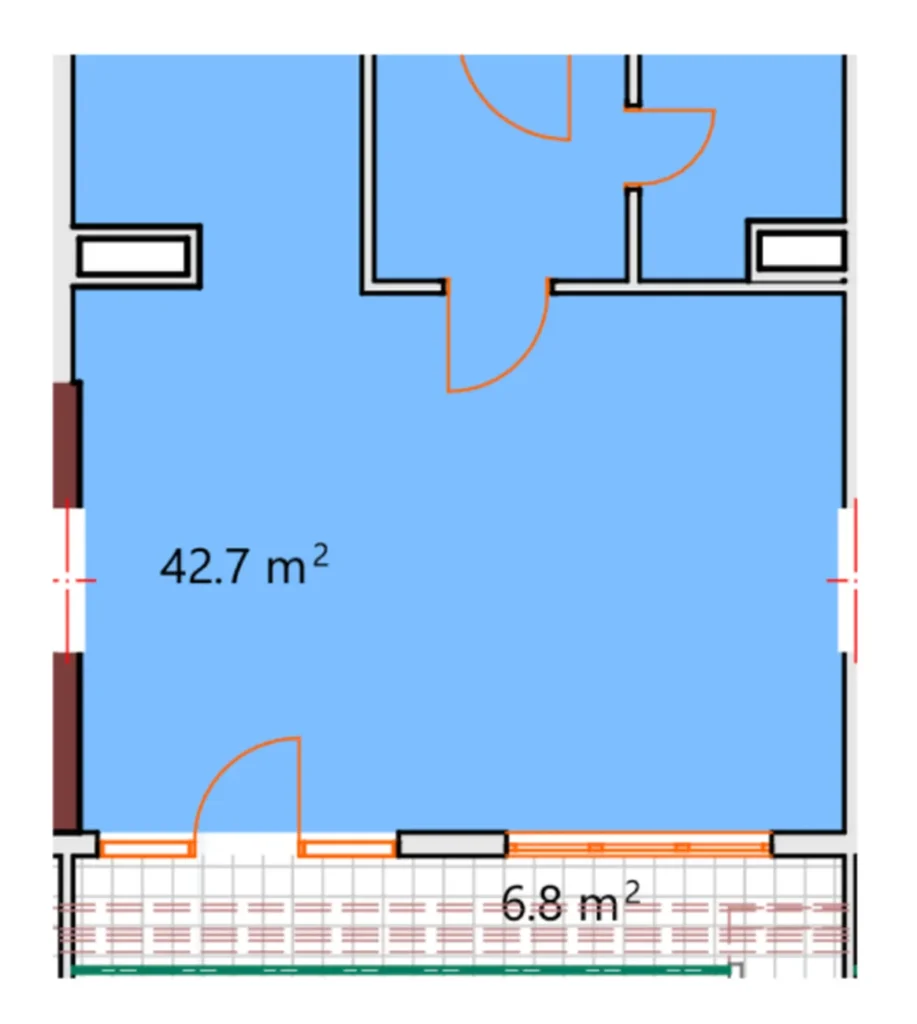 Moderní studio o rozloze 36,40 m² v Modern Residence