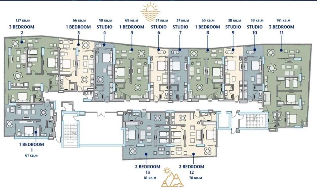 Gemütliches Studio mit Küche 58,84 qm in