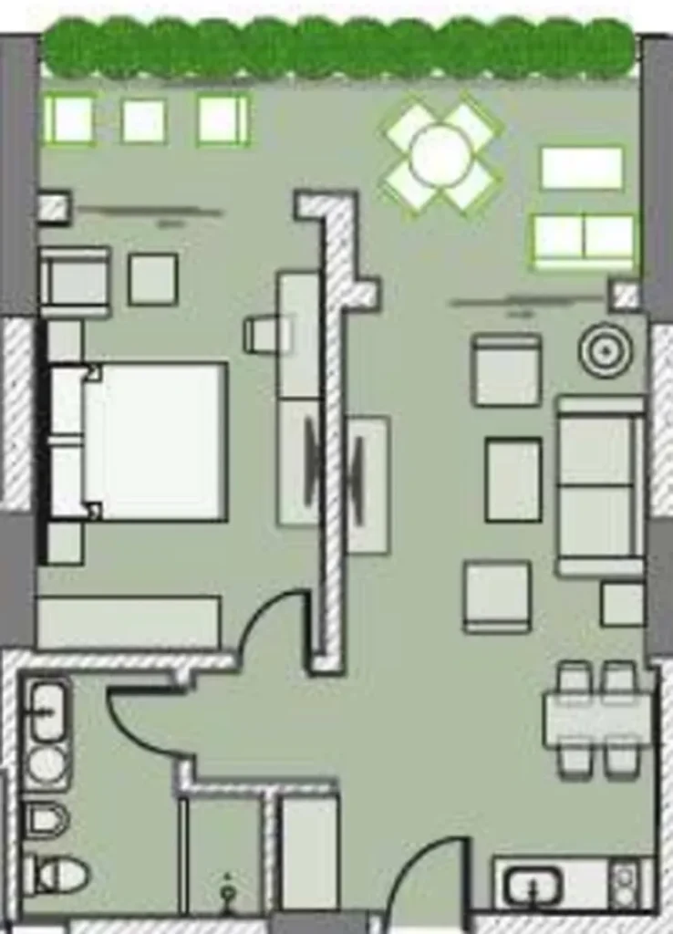 Современная однушка 65.30 м² в