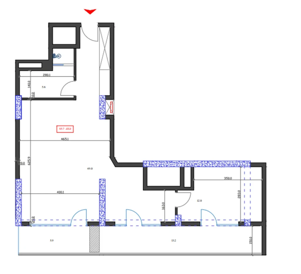 Helles Ein-Schlafzimmer am Strand 63,40 m² in