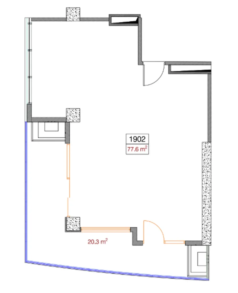 Thoughtful 2-bedroom flat 77.60 m² in