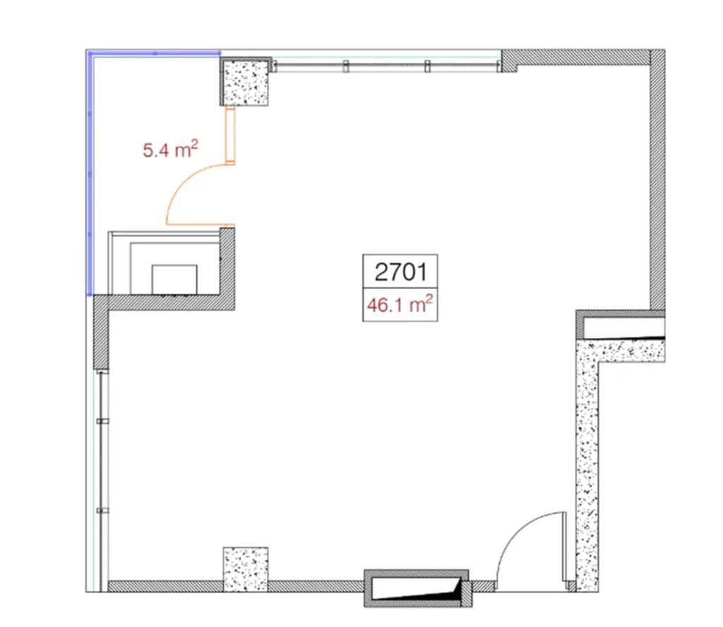 Modern 1 bedroom flat 46.00 m² in