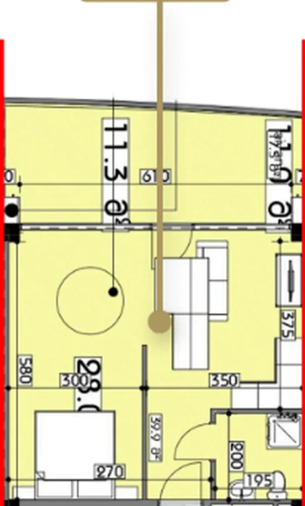 Пентхаус с террасой над городом 57.40 м² в