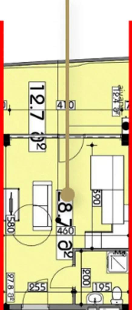 Изящная студия площадью 40.20 м² в