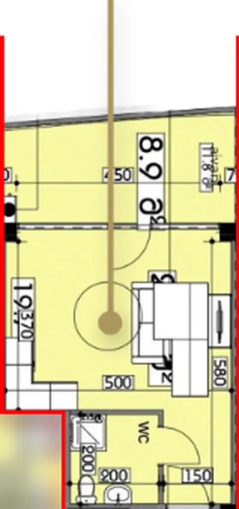 Современная студия 39.20 м² в