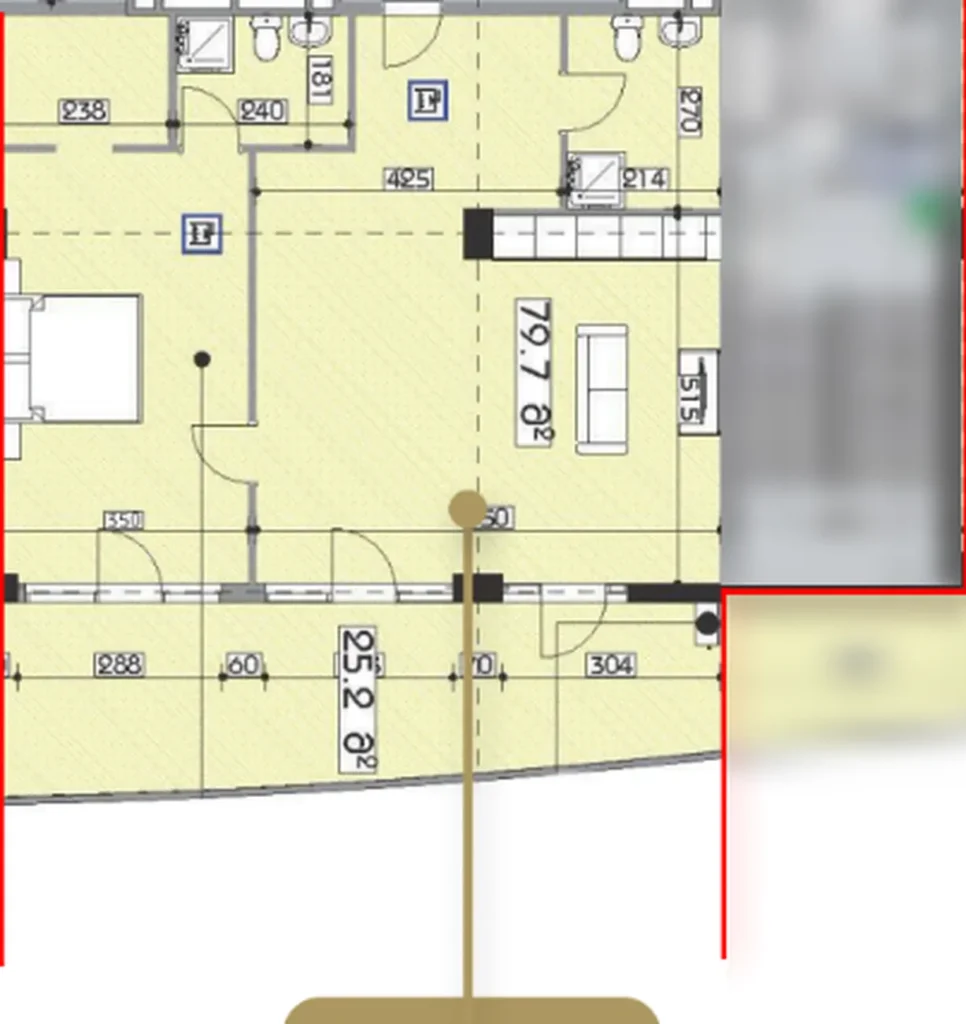 Prostorný penthouse s 1 ložnicí o rozloze 104,90 m² v