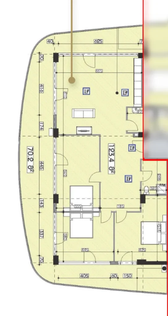 Nádherný penthouse se třemi ložnicemi o rozloze 193,60 m² v