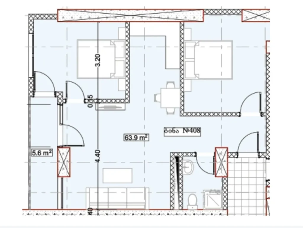 Accogliente appartamento con 1 camera da letto 69.50 m² in Modern Ultra