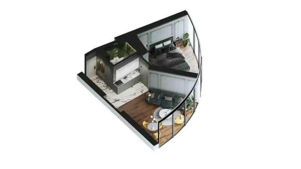 Luxusní apartmán v horní části domu 65,60 m² v