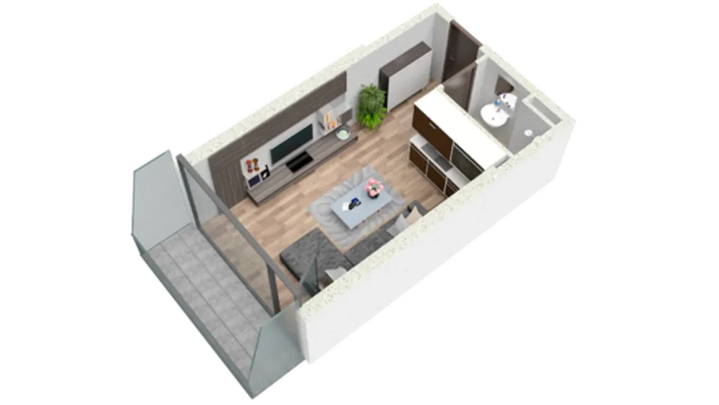 Cosy studio in the centre of Batumi 31.20 m² in