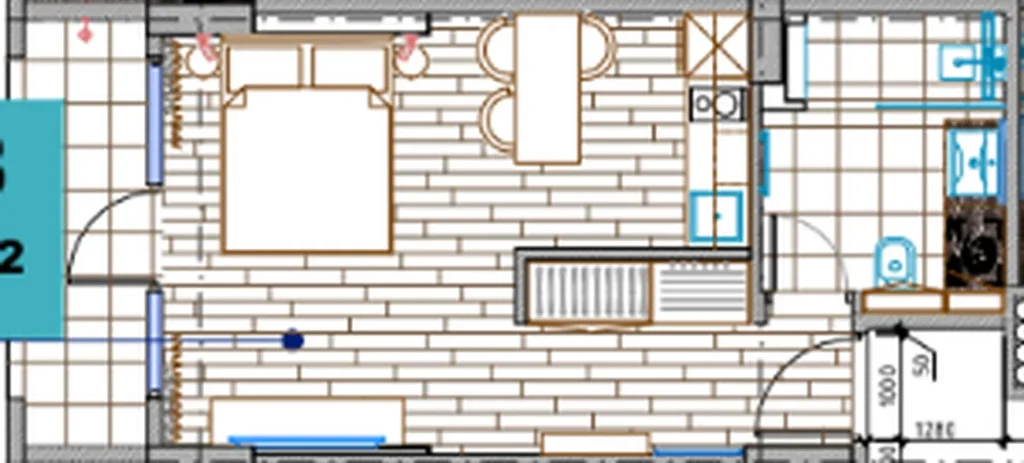 Stylish studio with sea view 36.70 m² in