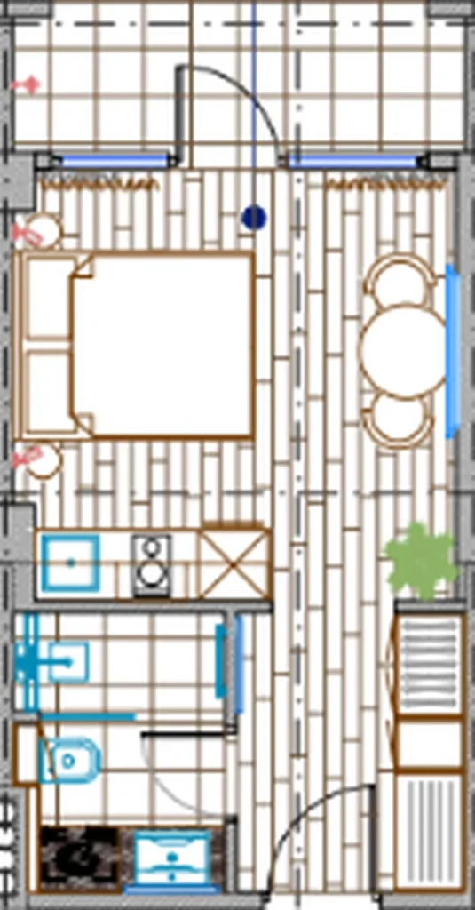 Nowoczesne studio o łącznej powierzchni 29,20 mkw. w