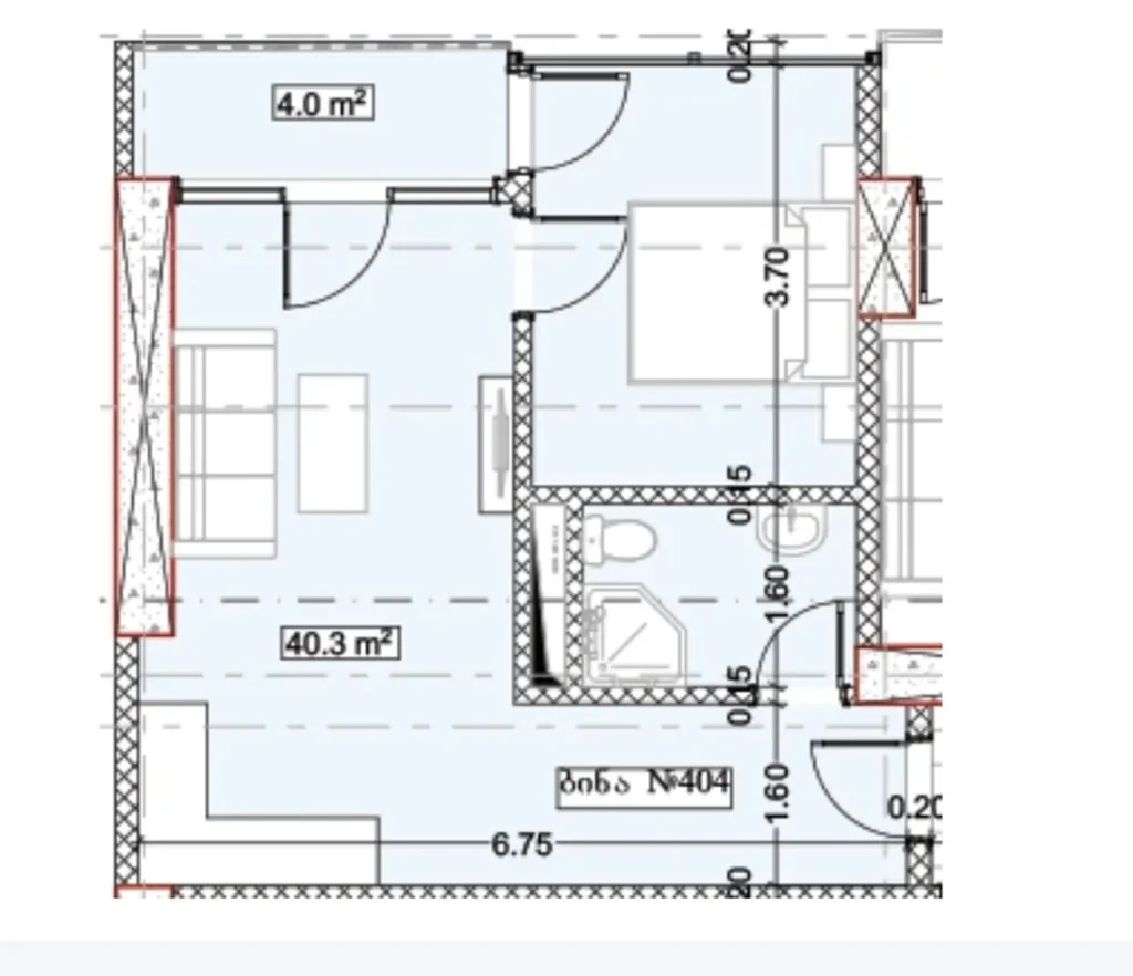 Светлая лаконичная однушка 44.30 м² в