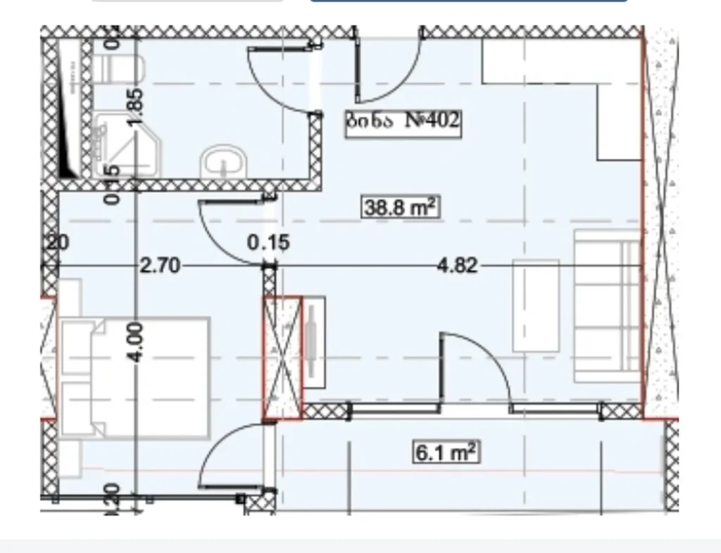 Exkluzivní byt s 1 ložnicí 44,90 m² v