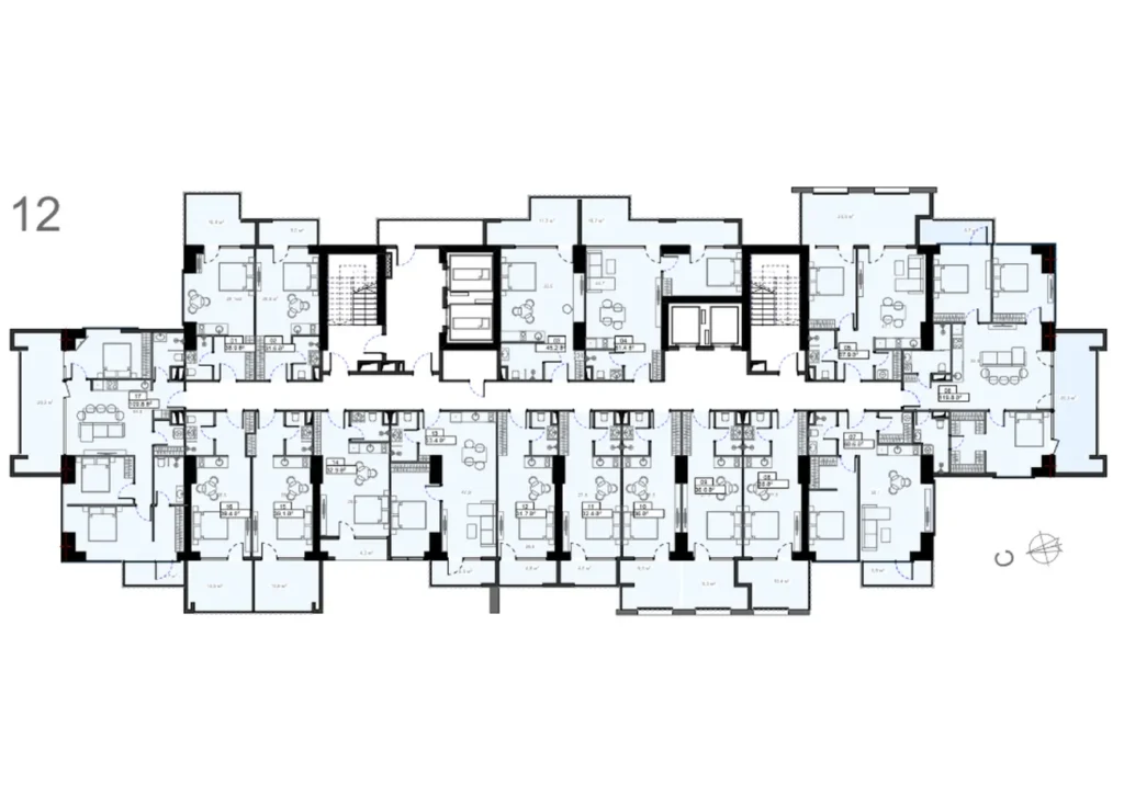 Przestronny apartament z jedną sypialnią i ogromnym tarasem o powierzchni 61,40 m².
