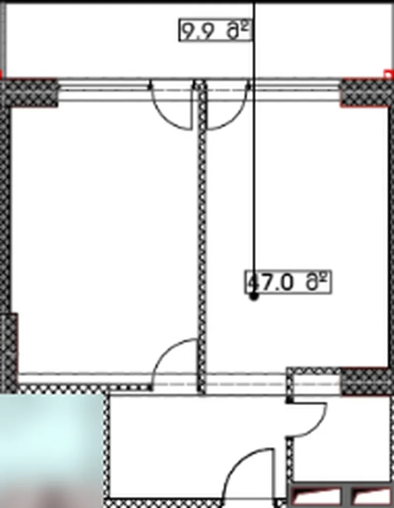 Комфортабельная однушка 56.90 м² в