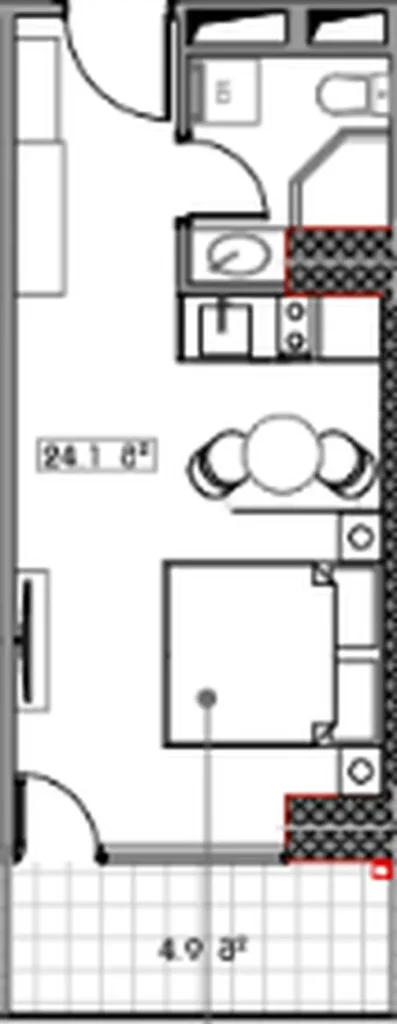 Cosy and functional studio 29.00 m² in