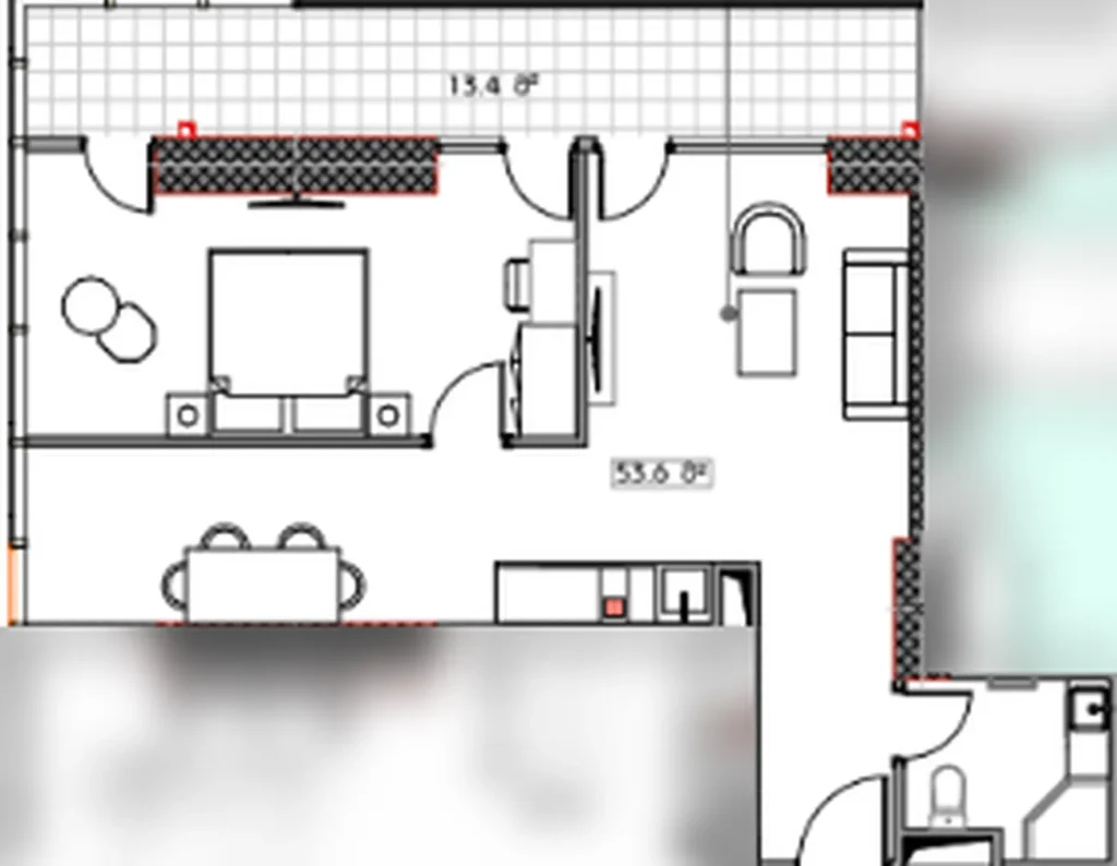 Przestronny apartament z jedną sypialnią i tarasem przy alei o powierzchni 67,00 m² w