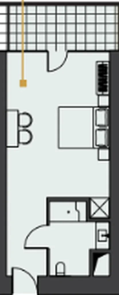 Studio with island panorama 44.95 m² in