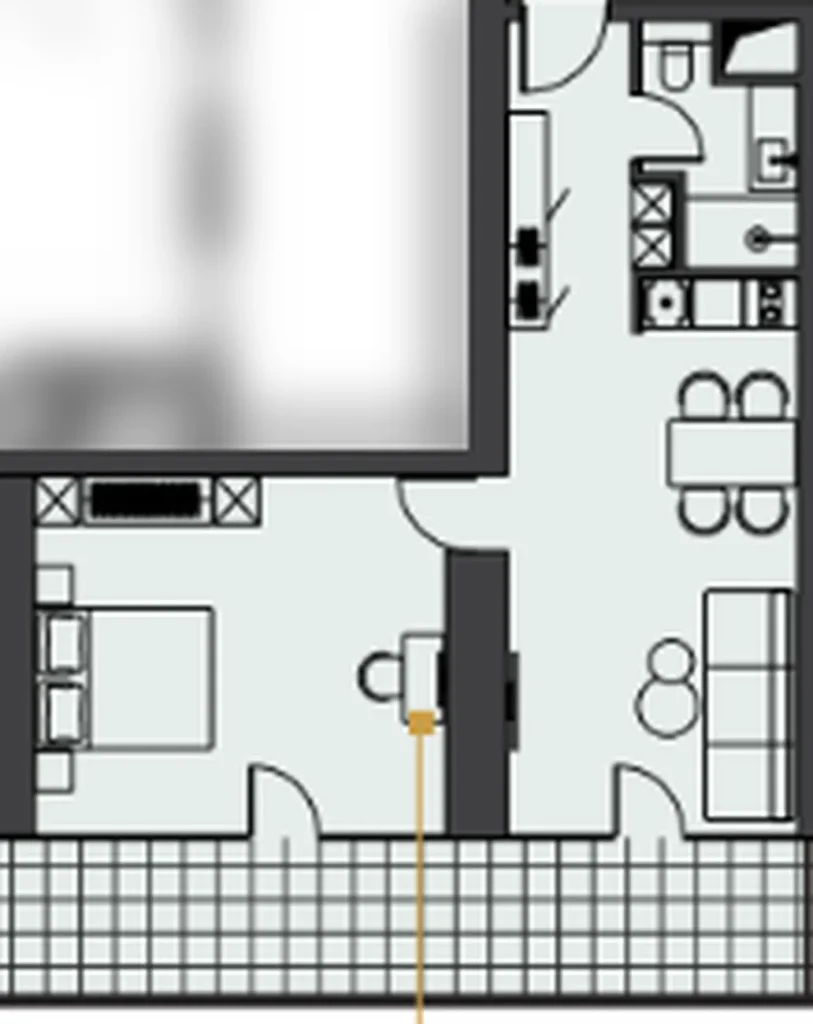 Luxusní apartmán s jednou ložnicí a výhledem na moře 64,60 m2 v