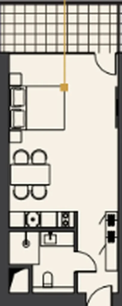 Bright studio by the sea 44.95 sq.m. in