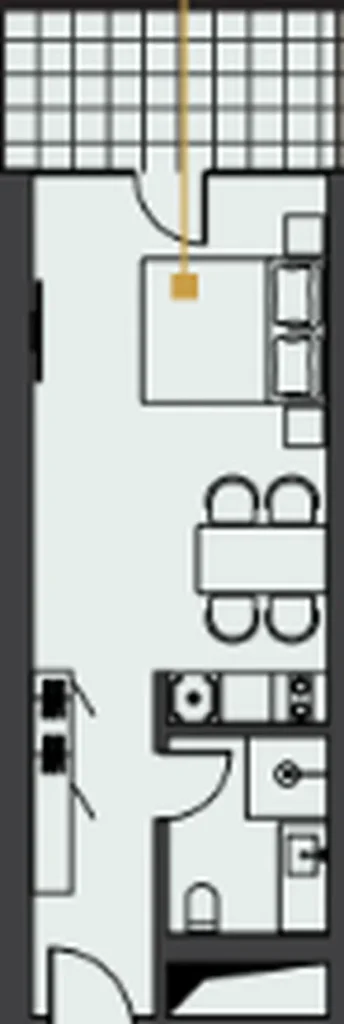 Modern studio 39.25 m² in