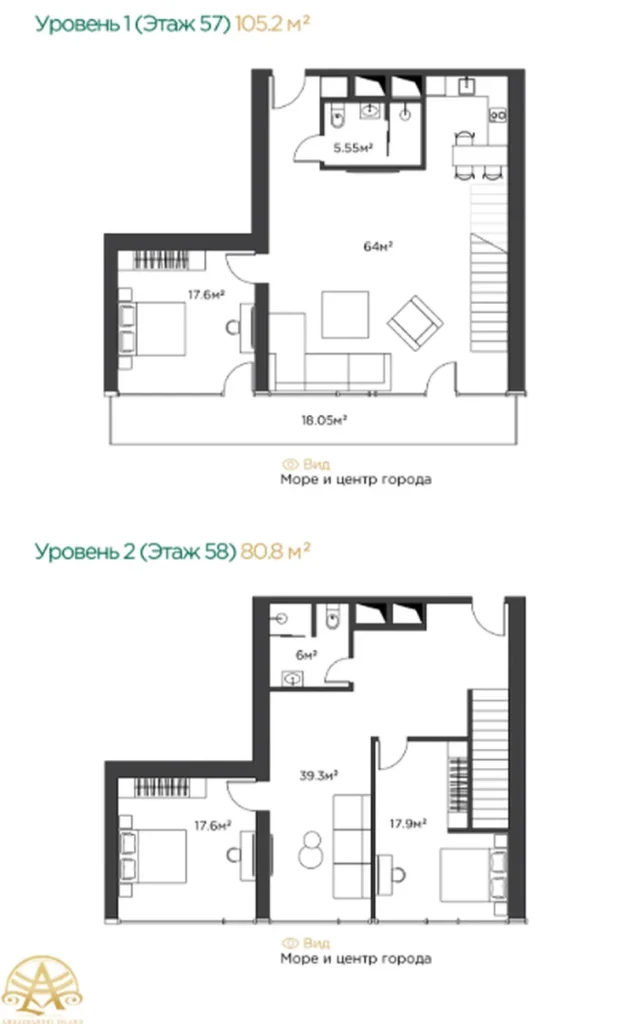 Exkluzivní mezonetový byt o rozloze 186,00 m² na dvou podlažích ve