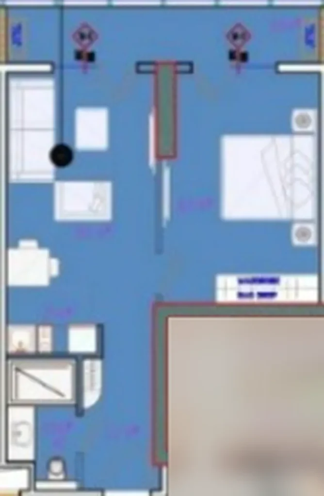 Светлая 1-комнатная квартира 52.80 м² в