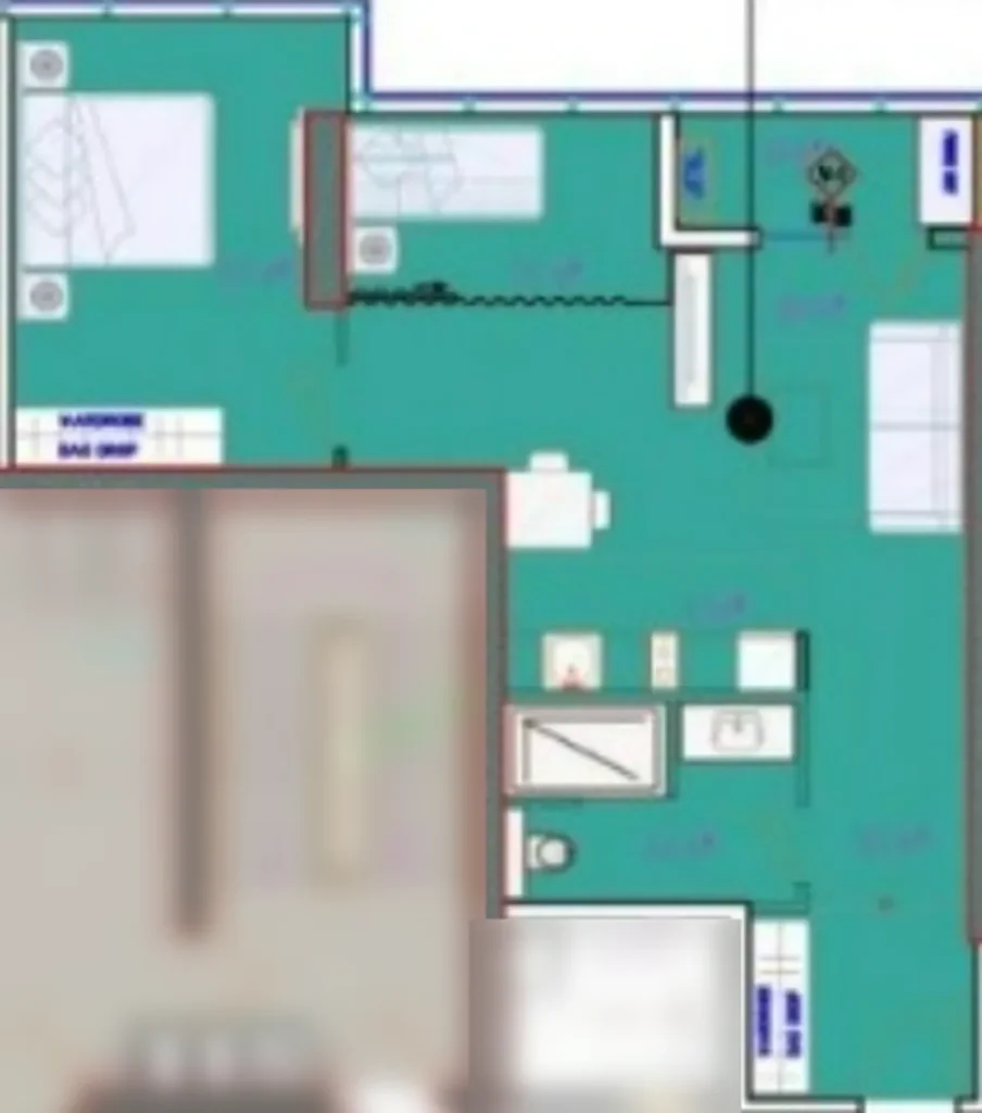 Spacieux appartement d'une chambre à coucher 66.70 m² à