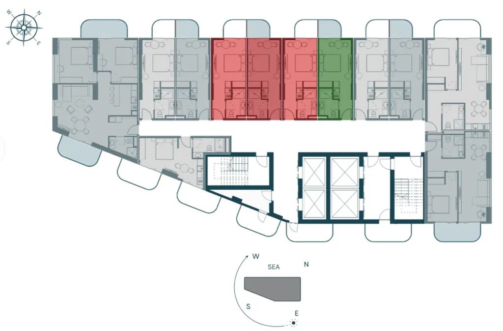 Уютная студия с балконом у моря 28.80 м² в