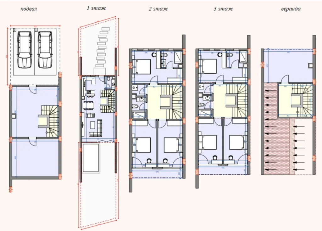 Chalet con veranda 283,6 m2 en