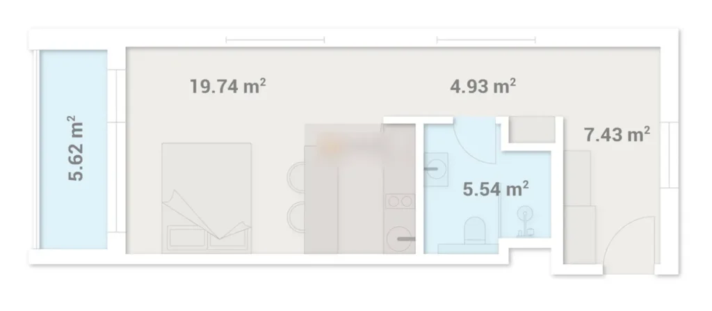 Spaziosa camera da letto in riva al mare 43,2 m² in