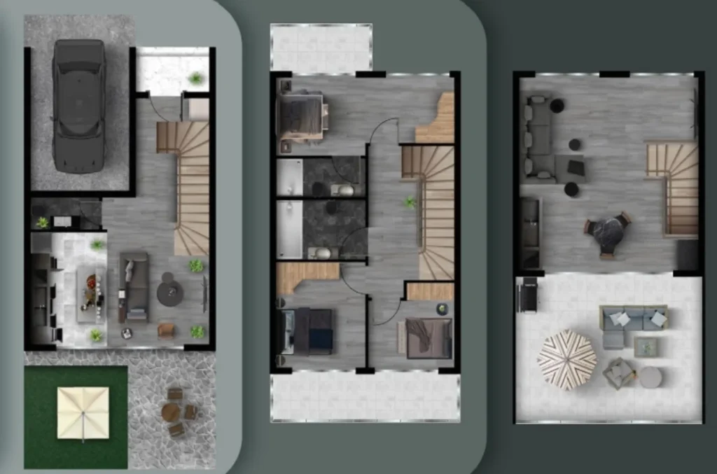 Villa tripla con terrazza di 207 m² in