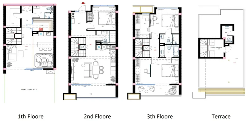 Spaziosa villa a tre piani di 247,6 m.q. a